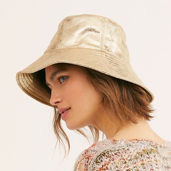 Free People Accessories - Free People Tick Tock Metallic Bucket Hat Free People Accessories - Free People Tick Tock Metallic Bucket Hat